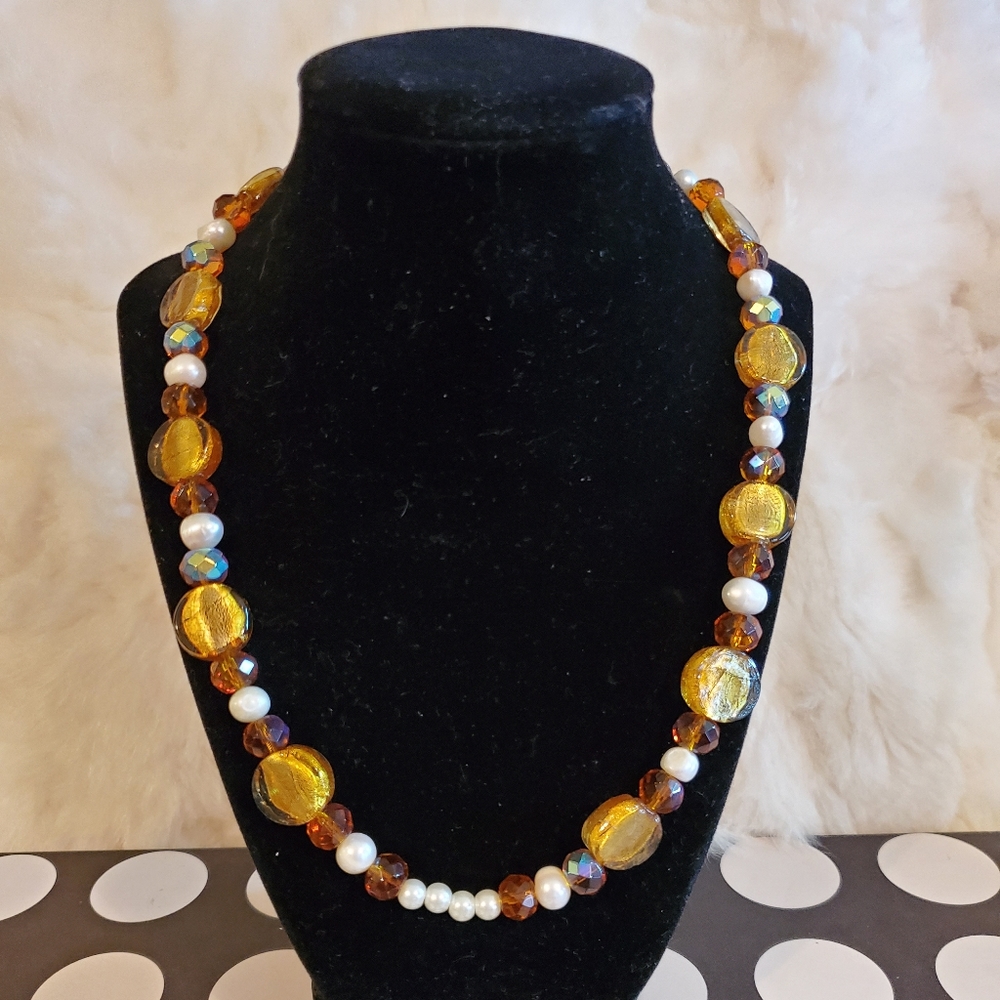 22" glass bead necklace